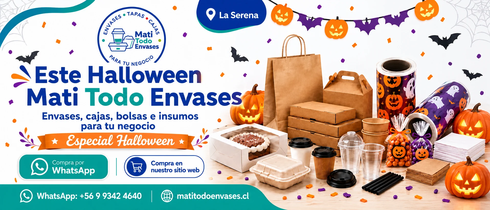 Este Halloween, Mati Todo Envases: envases, cajas, bolsas e insumos para tu negocio, especial Halloween