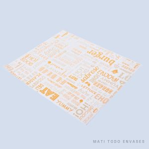 Papel antigrasa parole naranja
