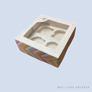 Estuche 4 cupcakes