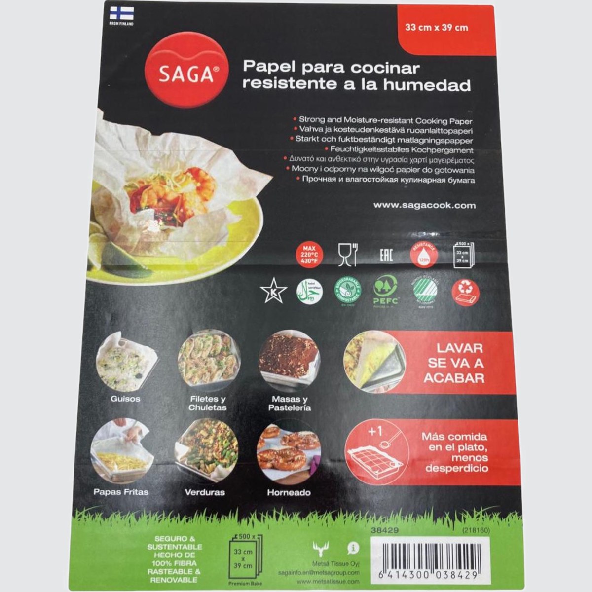 Papel antigrasa 40×60 · 10 u